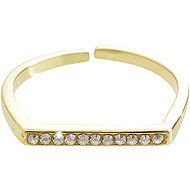 JSB Bijoux Straight with Swarovski crystal stones gold plated Golden Shadow 92700531ggsh (Ag925/1000 - Ring