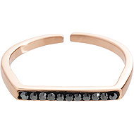 JSB Bijoux Straight with Swarovski crystal stones rose gold Hematite 92700531rg-hem (Ag925/1000, 1 - Ring