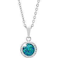 JSB Bijoux Opal with Swarovski crystal stones Belt 92300025pas (Ag925/1000, 2,1 g) - Necklace