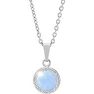 JSB Bijoux Opal with Swarovski crystal stones Light Blue 92300025l-bl (Ag925/1000, 2,1 g) - Necklace