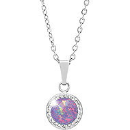 JSB Bijoux Opal with Swarovski Violet crystal stones 92300025vio (Ag925/1000, 2,1 g) - Necklace