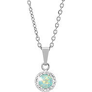 JSB Bijoux Opal with Swarovski crystal stones Pastel Mint Green 92300040mint (Ag925/1000, 1,86 g - Necklace