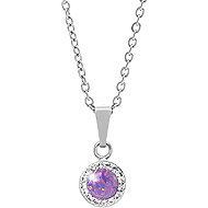 JSB Bijoux Opal with Swarovski Violet crystal stones 92300040vio (Ag925/1000, 1,86 g) - Necklace