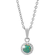 JSB Bijoux Opal with Swarovski crystal stones Mix Green 92300040mixgr (Ag925/1000, 1,86 g) - Necklace