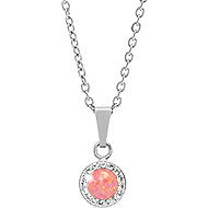 JSB Bijoux Opal with Swarovski crystal stones Peach Pastel 92300040pea (Ag925/1000, 1,86 g) - Necklace
