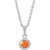 JSB Bijoux Opal with Swarovski Orange crystal stones 92300040oran (Ag925/1000, 1,86 g) - Necklace