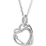 JSB Bijoux Two intertwined hearts decorated with cubic zirconia Crystal 92300522cr (Ag925/1000, 2,65 - Necklace