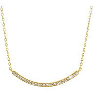 JSB Bijoux Bent line decorated with Swarovski crystal stones gold plated Golden Shadow 92300572ggsh - Necklace