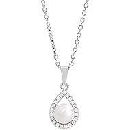 JSB Bijoux Drop with river pearl and cubic zirconia crystal 92300577cr (Ag925/1000, 2,42 g - Necklace