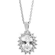 JSB Bijoux Large Cubic Zirconia Crystal Oval 92300592cr (Ag925/1000, 2,88 g) - Necklace