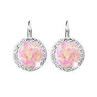 JSB Bijoux Opals with Swarovski Rose crystal stones 92400025ro (Ag925/1000, 2,1 g) - Earrings