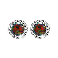 JSB Bijoux Opals with Swarovski Vitrail Medium crystal stones 92400040vm (Ag925/1000, 1,4 g) - Earrings