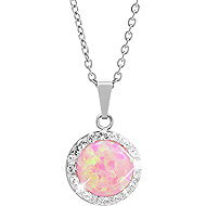 JSB Bijoux Opal with Swarovski Rose crystal stones 92300025ro (Ag925/1000, 2,1 g) - Necklace