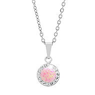 JSB Bijoux Opal with Swarovski Rose crystal stones 92300040ro (Ag925/1000, 1,86 g) - Necklace