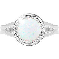 JSB Bijoux Opal with Swarovski White crystal stones 92300025wh (Ag925/1000, 2,3 g) - Ring