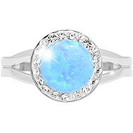 JSB Bijoux Opal with Swarovski Blue crystal stones 92700025bl (Ag925/1000, 2,3 g) - Ring