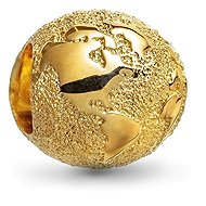 PANDORA Bead 764529C00 Mini Textured Globe - Bead (Charm)