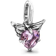 PANDORA Bead 793626C02 Mini Winged Heart Pendant - Bead (Charm)