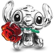 PANDORA x DISNEY Bead 794378C01 Disney Stitch with a Murano Glass Rose - Bead (Charm)