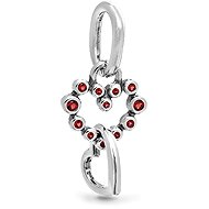 PANDORA Bead 794435C01 Interlocking Hearts Pendant with Red Stones - Bead (Charm)