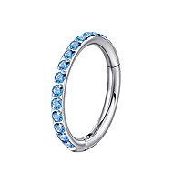 PININ Polished Segment Ring for Ear – Blue Gems - Piercing