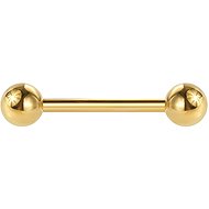 PININ Tongue Barbell with External Thread, Gold - Piercing