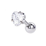 PININ Cartilage Earring with External Thread, Polished – Heart - Piercing