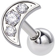 PININ Cartilage Earring with Internal Thread – Moon - Piercing