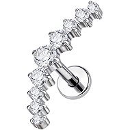 PININ Flat Back Labret, Polished (15mm Top) – 9 Gems - Piercing