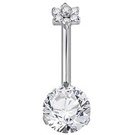 PININ Polished Titanium Belly Button Piercing with Internal Thread – Flower - Piercing