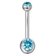 PININ Polished Belly Button Piercing with Internal Thread – Titanium Blue - Piercing