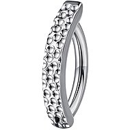 PININ Navel Piercing, Polished – Titanium with Dimples, Silver - Piercing