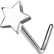 PININ L-Shaped Polished Nose Ring – Star - Piercing