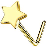 PININ L-Shaped Nose Stud, Gold - Piercing