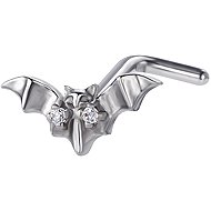 PININ L-Shaped Polished Nose Ring – Titanium - Piercing