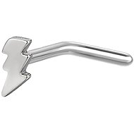 PININ L-Shaped Polished Nose Stud – Titanium Silver - Piercing