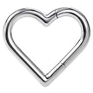 PININ Heart-Shaped Segment Ring for Ear, Gilded – Titanium Silver - Piercing