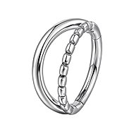 PININ Polished Titanium Segment Ring for Ear Piercing - Piercing