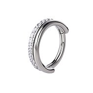 PININ Polished Segment Ring for Ear with Gemstones - Piercing