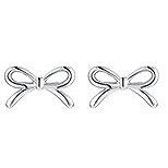 LUCA BARRA Bow Steel Earrings - Earrings