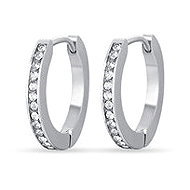 LUCA BARRA White Crystals - Earrings