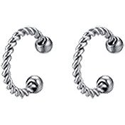 LUCA BARRA Steel Ear Cuff - Piercing