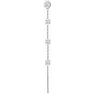 LUCA BARRA Single Steel Earring With White Crystals - Earrings