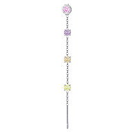 LUCA BARRA Single Earring In Steel With Multicolour Crystals - Earrings