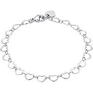 LUCA BARRA Steel Bracelet With Hearts - Bracelet