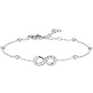 LUCA BARRA Steel Bracelet with Infinity Symbol and White Zirconia Light Points - Bracelet