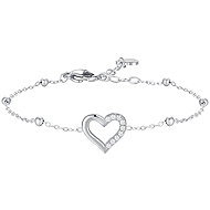 LUCA BARRA Steel Bracelet with White Zirconia Heart and Light Points - Bracelet