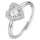LUCA BARRA Ring With Heart and White Zircons - Ring