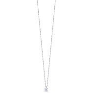 LUCA BARRA Steel Light Point Necklace with White Crystal - Necklace