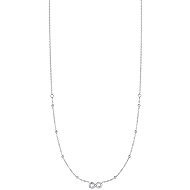 LUCA BARRA Steel Necklace With Infinity And White Zircon Light Points - Necklace